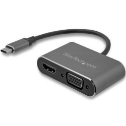 StarTech.com Adattatore USB-C a VGA + HDMI 2 in 1 - 4K 30Hz - Grigio 