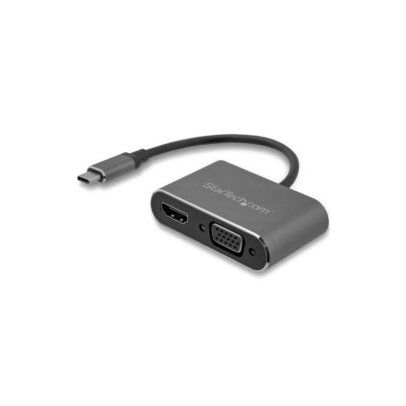 StarTech.com Adattatore USB-C a VGA + HDMI 2 in 1 - 4K 30Hz - Grigio 