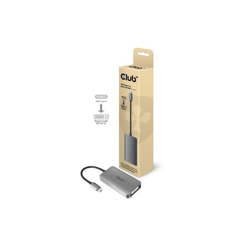 CLUB3D cac-1510 USB C DVI-D Dual link Grigio