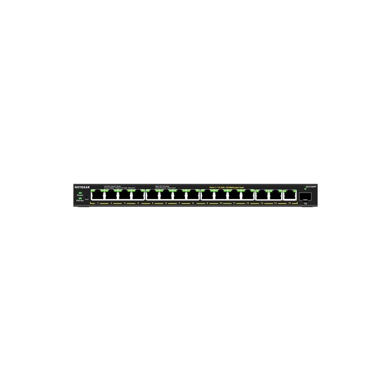 NETGEAR 16-Port High-Power PoE+ Gigabit Ethernet Plus Switch (231W) w