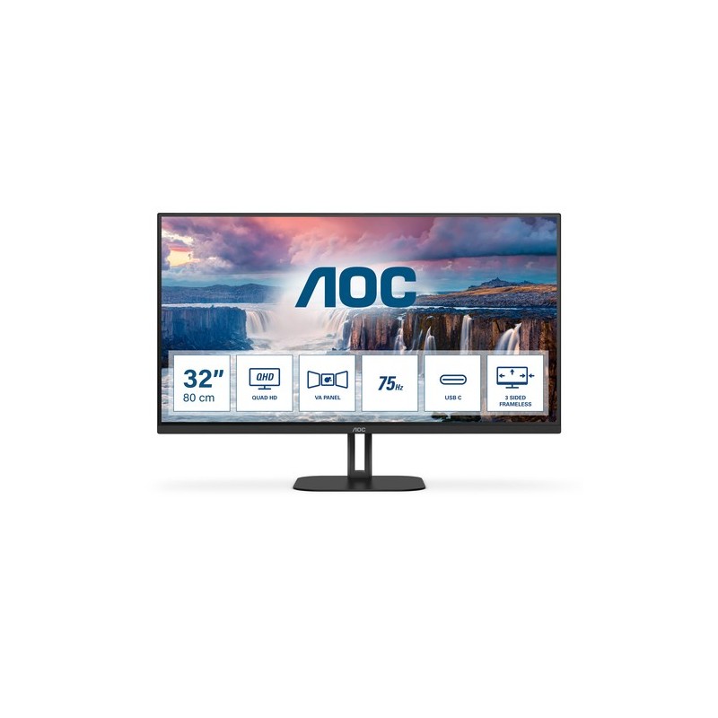 AOC V5 Q32V5CE 80 cm 315" 2560 x 1440 Pixel Quad HD LED Nero