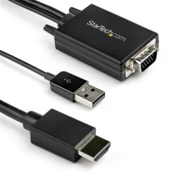 Cavo adattatore convertitore da VGA a HDMI da 2 m - Alimentazione USB