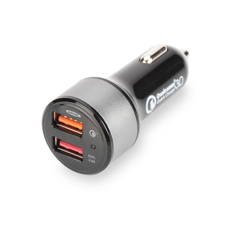 CARICABATTERIA PER AUTO QUICK CHARGE 30 2 PORTE 3 AMPERE MAX