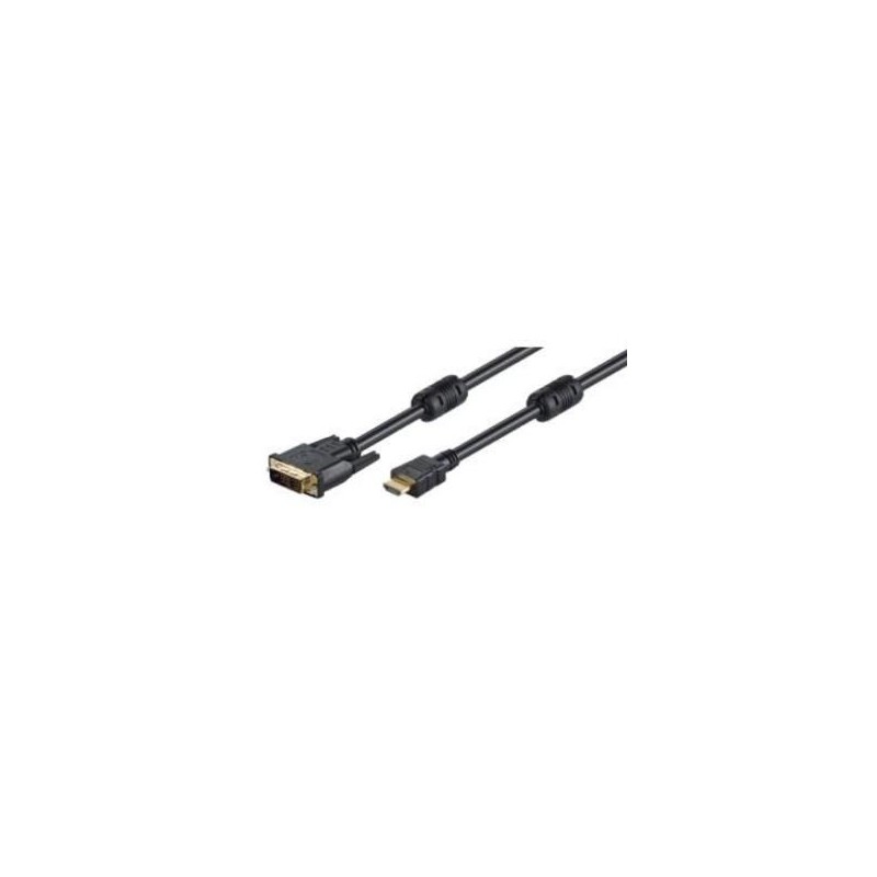 M-Cab HDMI/DVI-D cable 3m black Nero 3M HDMI DVI -D 18+1 CABLE GOLD