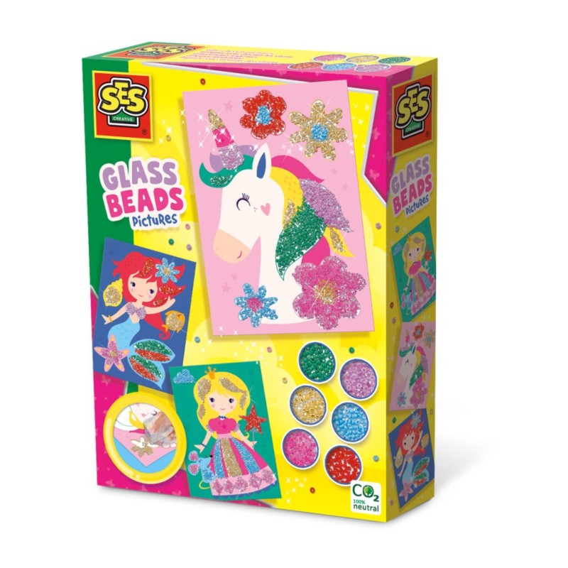 SES CREATIVE Glass Beads Pictures Colouring Set Three Years and Abov