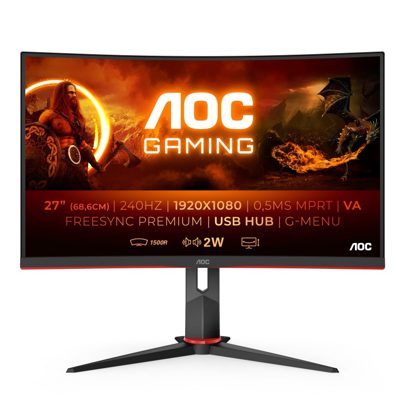 AOC G2 C27G2ZU/BK Monitor PC 686 cm 27" 1920 x 1080 Pixel Full HD