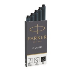 Parker Quink inktpatronen zwart, doos met 5 stuks ricaricatore di pen