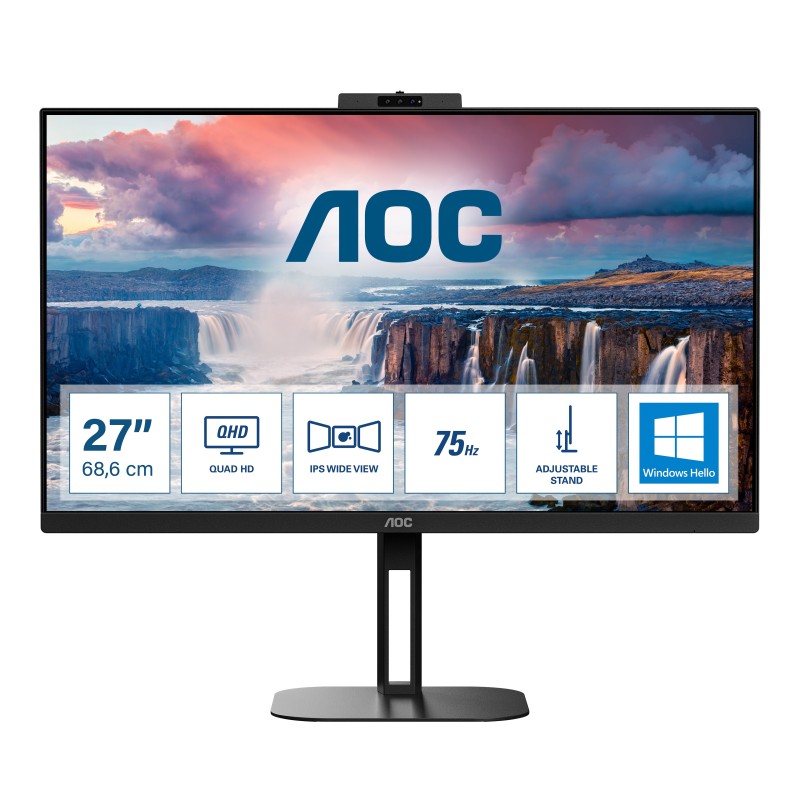 AOC V5 Q27V5CW 68,6 cm (27&quot;) 2560 x 1440 Pixel Quad HD LED Nero