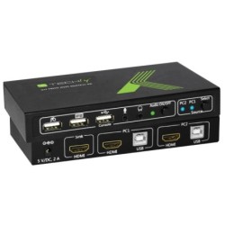 TECHly 2x1 USB HDMI KVM 4Kx2K KVM / audio-switch Desktop