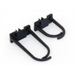 Clip in plastica Triton grigia 60x30mm da inserire in un foro rettang