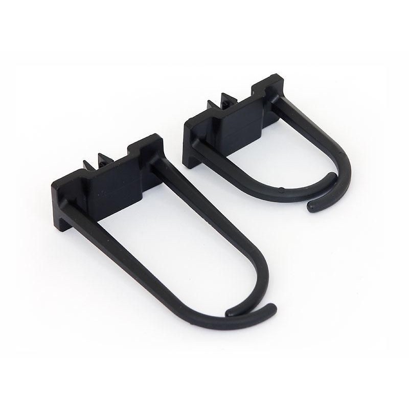 Clip in plastica Triton grigia 60x30mm da inserire in un foro rettang