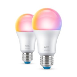 WiZ,Bulb,8,5W,2200-6500 (RGB),A60,E27,2 pcs lightsource