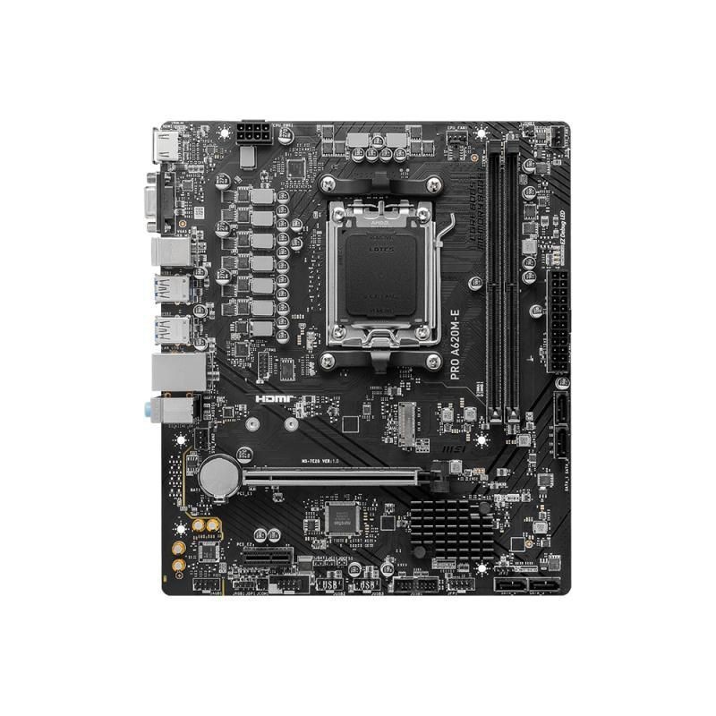 MSI PRO A620M-E AMD A620 Presa di corrente AM5 micro ATX (MB AMD AM5 