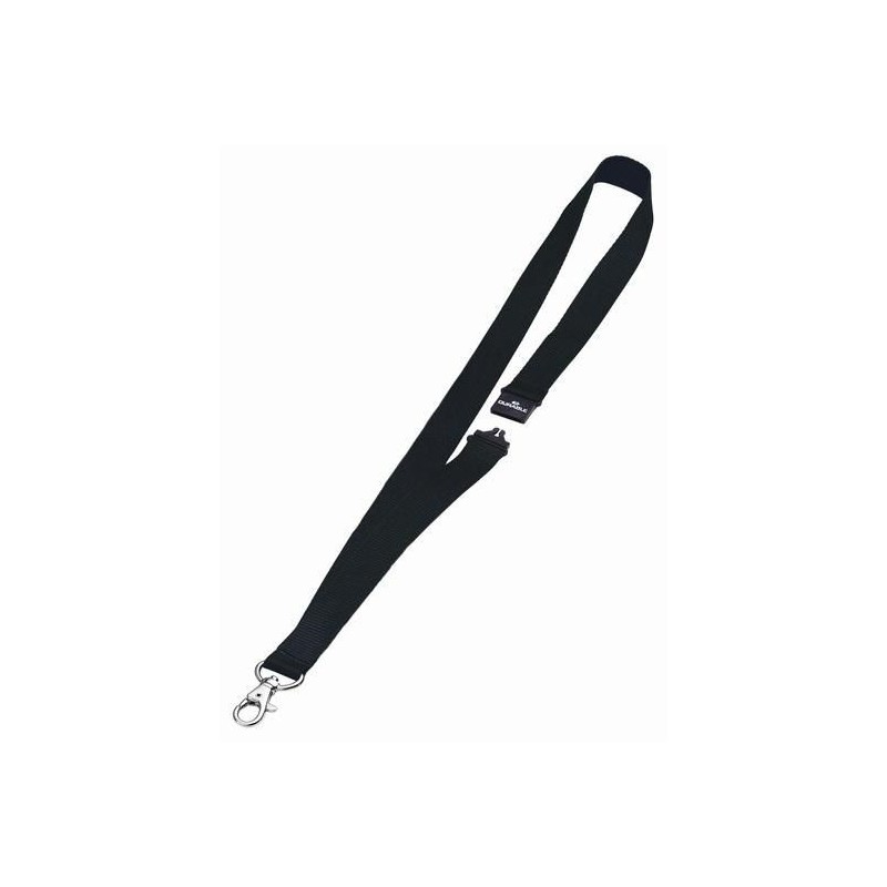 Durable CORDONCINO IN TESSUTO 20 mm Nero (Durable Textile Lanyard wit