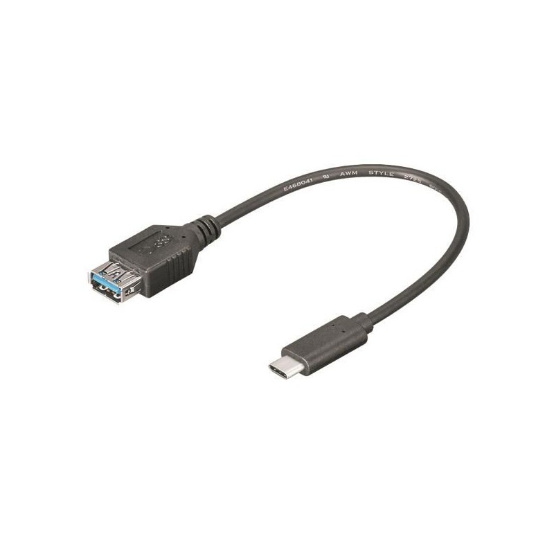 M-Cab 7001305 cavo USB 0,2 m USB 3.2 Gen 1 [3.1 Gen 1] USB C USB A Ne