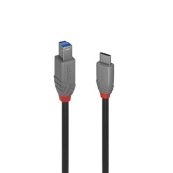 Lindy 36665 cavo USB 0,5 m USB 3.2 Gen 1 (3.1 Gen 1) USB C USB B Nero