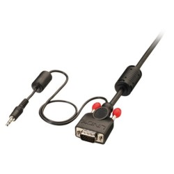 Lindy 37300 cavo e adattatore video 3 m VGA (D-Sub) + 3.5mm Nero