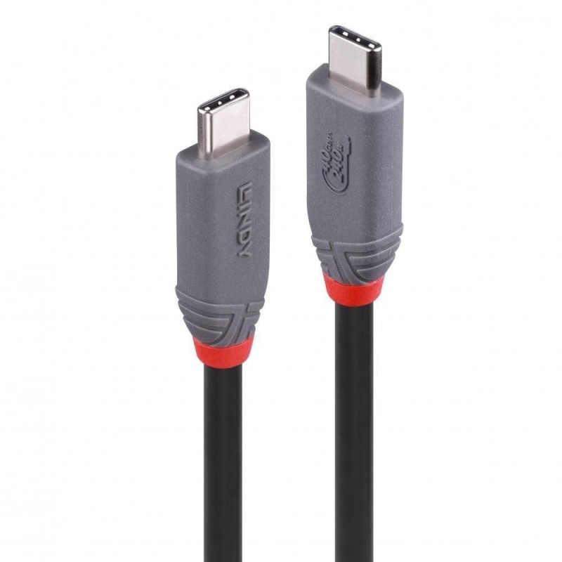 Lindy 36956 cavo USB 0,8 m USB4 Gen 3x2 USB C Nero