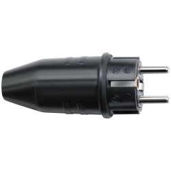 Electrical power plug Black