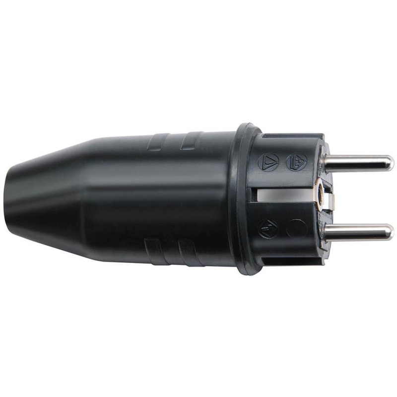 Electrical power plug Black