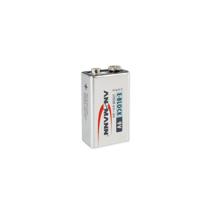 Batterie 9V ANSMANN Lithium 1er 1x 9V Block Lithium Extreme