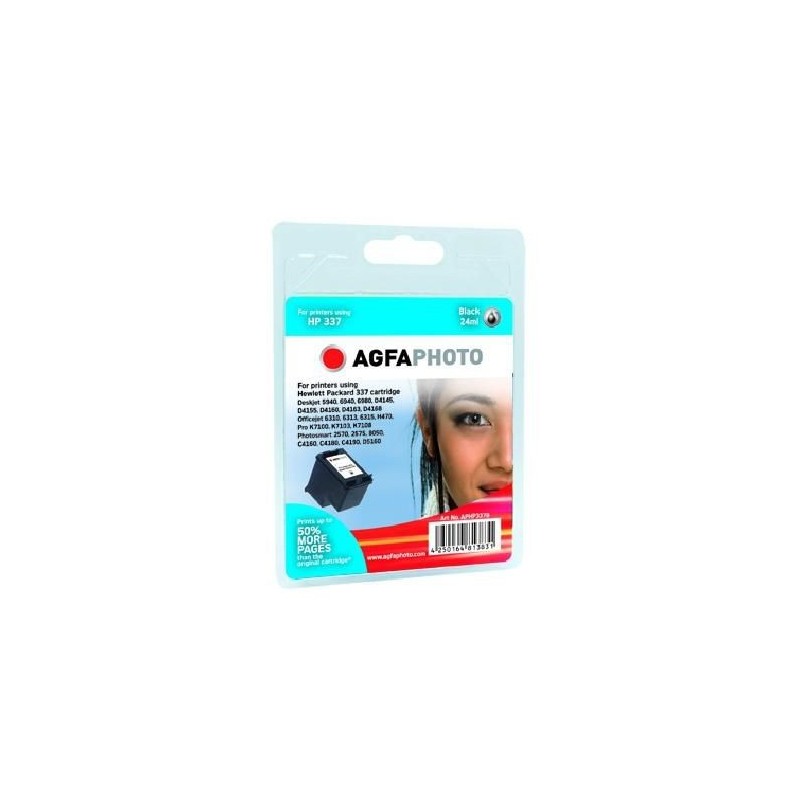 INK CARTRIDGE AGFA PHOTO BLACK APHP337B H.PACKARD C9364EE 24m