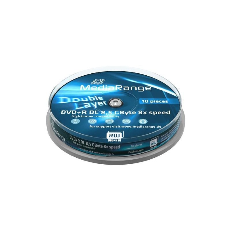 DVD+R MediaRange 85GB 10pcs