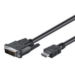 M-Cab HDMI/DVI-D cable 2m black Nero 2M HDMI DVI -D 18+1 CABLE - M/M