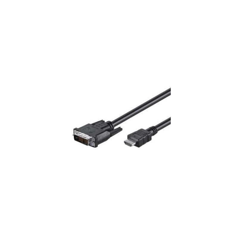 M-Cab HDMI/DVI-D cable 2m black Nero 2M HDMI DVI -D 18+1 CABLE - M/M