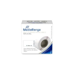 MediaRange Schriftband 28x89mm schw/wei&szlig; Dymo 99010/S0722370 130Stk