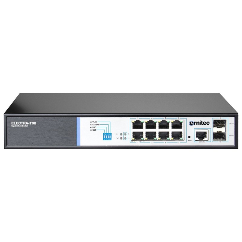 Ernitec ELECTRA-T08 switch di rete Gestito Gigabit Ethernet [10/100/1