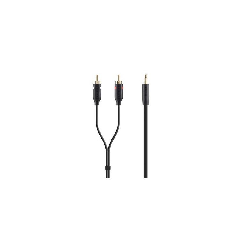 Belkin F3Y116BT2M cavo audio 2 m 2 x RCA 3,5 mm Nero