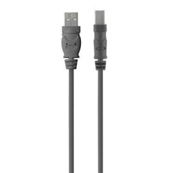 Belkin USB 2.0 A - USB 2.0 B, cavo da 4,8 m USB 4,8 m USB A USB B Gri