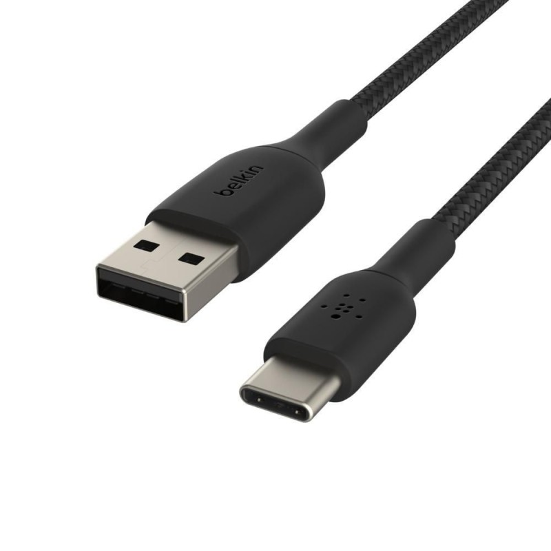 Belkin Boost Charge Geflochtenes USB-C /USB-A-Kabel 2 m - schwarz