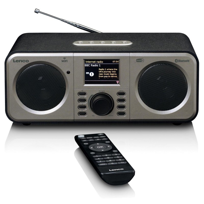 Radio Internet stereo Lenco DIR-141BK con DAB+, FM, nera