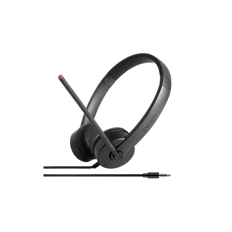 Lenovo Stereo Analog Auricolare Cablato A Padiglione Ufficio Nero