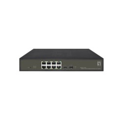 LevelOne Switch 8x GE GES-2110P 2xGSFP 19 130W 8xPoE+