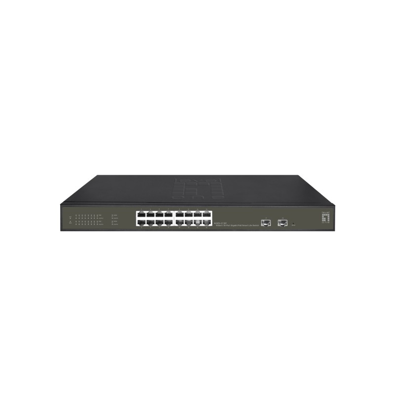 LevelOne Switch 16x GE GES-2118P 2xGSFP 19 230W 16xPoE+