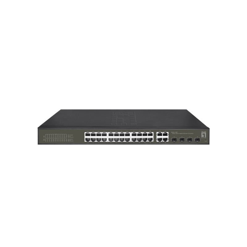 LevelOne Switch 24x GE GES-2128P 4xGSFP 19 380W 16xPoE+