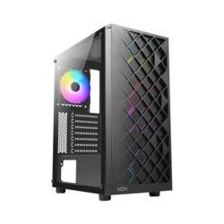 Azza Spectra Black ATX Gaming Tower, RGB Beleuchtung, Glasfenster