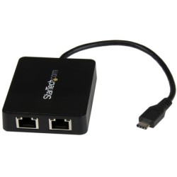 StarTech.com Adattatore di Rete USB-C a doppia uscita Ethernet Gigabi