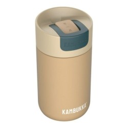 Tazza Thermos con Coperchio Kambukka Olympus Nero Beige Acciaio inoss