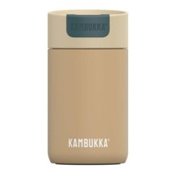 Tazza Thermos con Coperchio Kambukka Olympus Nero Beige Acciaio inoss