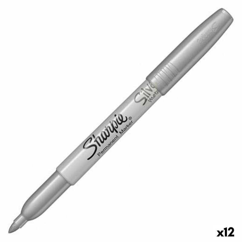 Marcatore permanente Sharpie 1891063 Argentato 1,4 mm (12 Unit&Atilde;&nbsp;)