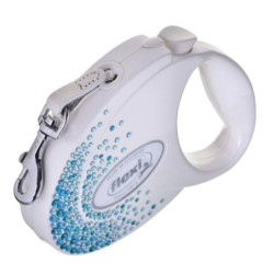 Guinzaglio per Cani Flexi Glam Splash 5 m Bianco