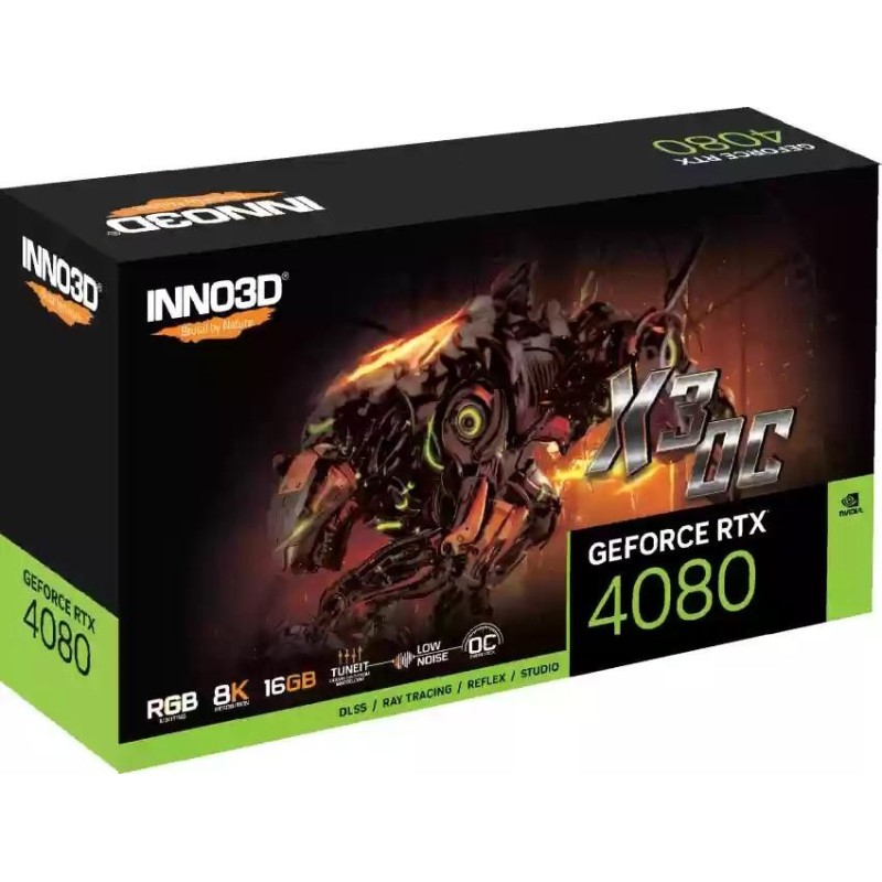 INNO3D VGA GEFORCE RTX 4060, RTX 4060 COMPACT, 8GB GDDR6, DP*3/HDMI