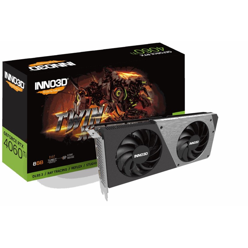 INNO3D VGA GEFORCE RTX 4060 TI, RTX 4060 TI TWIN X2, 8GB GDDR6, 3DP/H