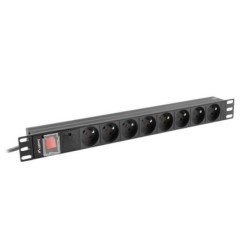 Multipresa 19&quot; 6 Tomas Schuko Lanberg PDU-06E-0200-BK (2 m)