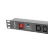 Multipresa 19&quot; 8 Tomas Schuko con On/Off Switch Lanberg PDU-08I-0200-