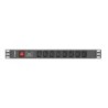 Multipresa 19&quot; 8 Tomas Schuko con On/Off Switch Lanberg PDU-08I-0200-